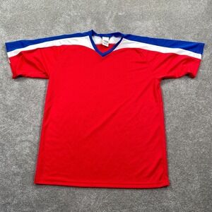 High Five Sportswear Soccer Jersey Shirt Short Sleeves Adult Size M Red White